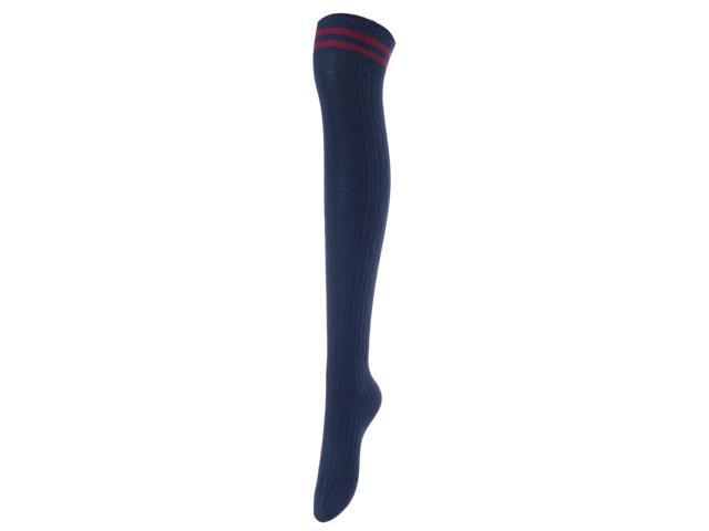 Lovely Annie Women's 3 Pairs Incredible Durable Super Soft Unique Over Knee High Thigh High Cotton Socks Size 6-9 A1023(DarkGrey,Coffee,Navy)