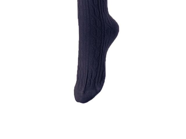 Lovely Annie Women's 5 Pairs Incredible Durable Super Soft Unique Over Knee High Thigh High Cotton Socks Size 6-9 A1024 (Navy)