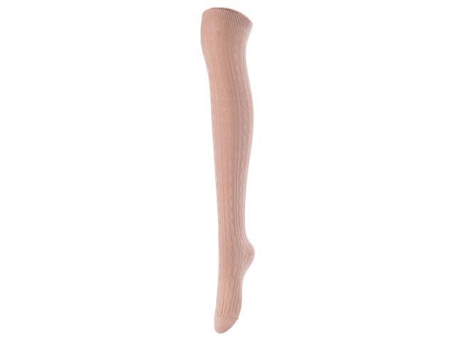 Lovely Annie Women's 3 Pairs Incredible Durable Super Soft Unique Over Knee High Thigh High Cotton Socks Size 6-9 A1024 (Coffee,Grey, Khaki)