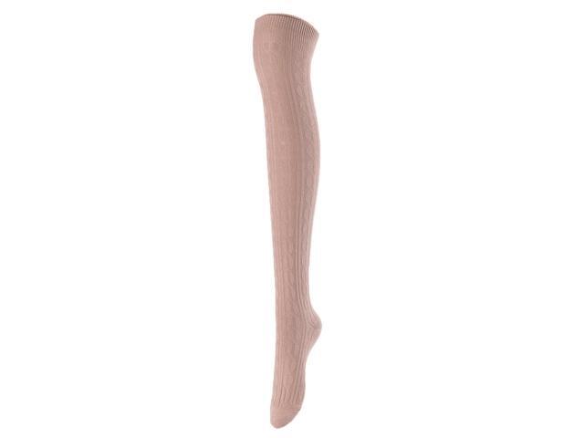 Lovely Annie Women's 4 Pairs Incredible Durable Super Soft Unique Over Knee High Thigh High Cotton Socks Size 6-9 A1023 (Coffee,Grey,Khaki,White)