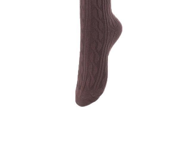 Lovely Annie Women's 5 Pairs Incredible Durable Super Soft Unique Over Knee High Thigh High Cotton Socks Size 6-9 A1024 (Coffee)