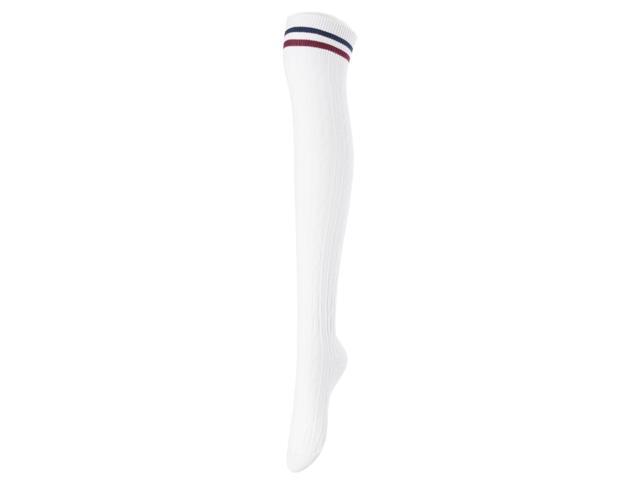 Lovely Annie Women's 3 Pairs Incredible Durable Super Soft Unique Over Knee High Thigh High Cotton Socks Size 6-9 A1023(DarkGrey,Coffee,White)