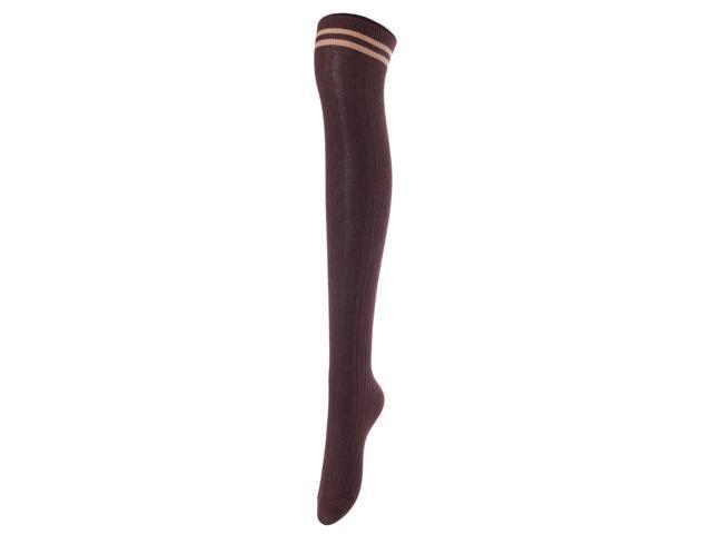 Lovely Annie Women's 3 Pairs Incredible Durable Super Soft Unique Over Knee High Thigh High Cotton Socks Size 6-9 A1023(DarkGrey,Coffee,Navy)