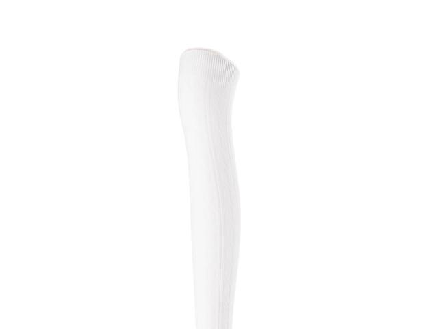 Lovely Annie Women's 5 Pairs Incredible Durable Super Soft Unique Over Knee High Thigh High Cotton Socks Size 6-9 A1024 (White)