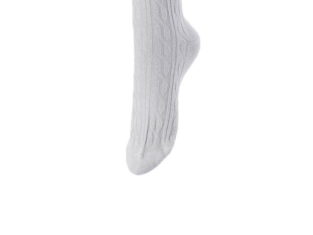 Lovely Annie Women's 5 Pairs Incredible Durable Super Soft Unique Over Knee High Thigh High Cotton Socks Size 6-9 A1024 (Light Grey)