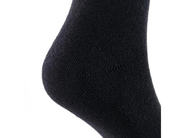 Lian LifeStyle Men's 1 Pair Breathable Ultralight Wool Blend Crew Socks for All Season. High Performance & Extra Comfortable L1802 Size 6-9 Black