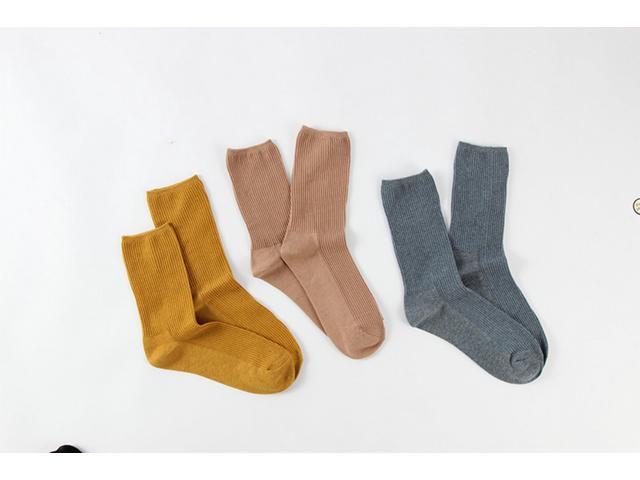 Lian LifeStyle Big Girl's Women's 4 Pairs Breathable & Fashionable Cute Cotton Crew Socks L1840 Size 6-9(Black, DarkGray,Gray,CreamWhite)