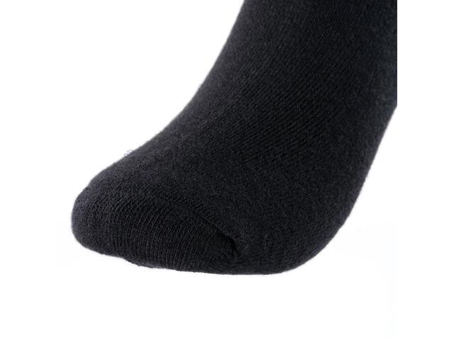 Lian LifeStyle Men's 1 Pair Breathable Ultralight Wool Blend Crew Socks for All Season. High Performance & Extra Comfortable L1802 Size 6-9 Black