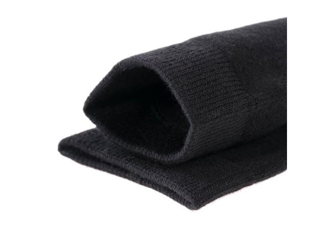 Lian LifeStyle Men's 1 Pair Breathable Ultralight Wool Blend Crew Socks for All Season. High Performance & Extra Comfortable L1802 Size 6-9 Black