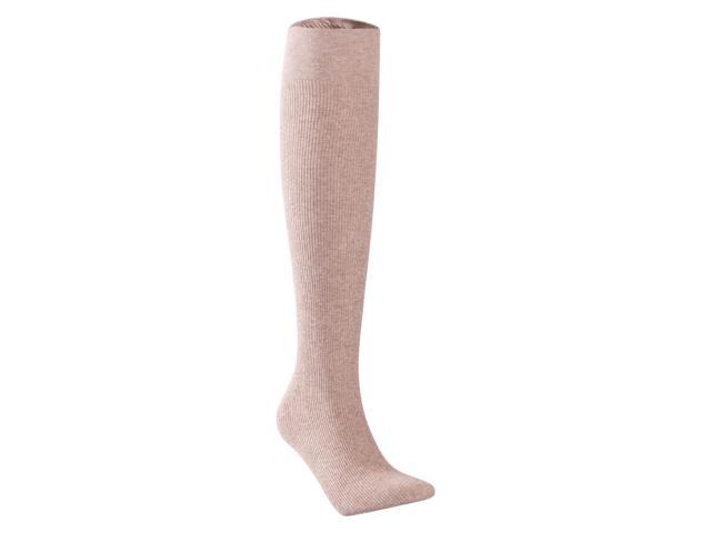 Lian LifeStyle Big Girls Women's 3 Pairs Exquisite Super Comfortable Thigh High Cotton Boot Socks L1888 Size 6-9 Assorted