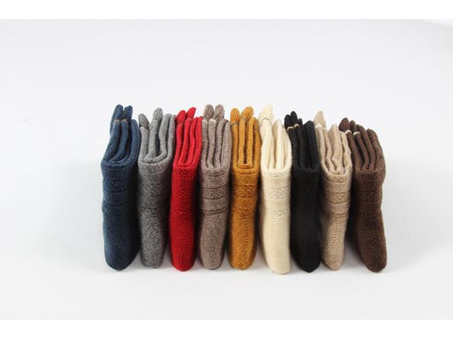 Lian LifeStyle Big Girl's Women's 5 Pairs Gorgeous Wool Blend Socks, Comfortable & Cozy Durable & Breathable Crew Socks L1853 Size 6-9 5P5C-1
