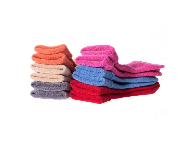 Lian LifeStyle 6 Pairs Fantastic Children's Wool Crew Socks, Soft, Super Comfortable, Adorable and Durable HRL1801 Size 0M-6M...