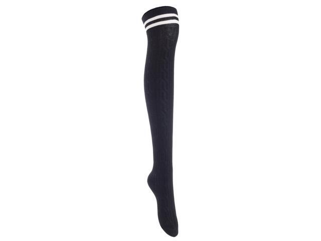 Lian LifeStyle Women's 5 Pairs Adorable Comfortable Soft Thigh High Over Knee High Cotton Socks Size 6-9 L1023(Random)