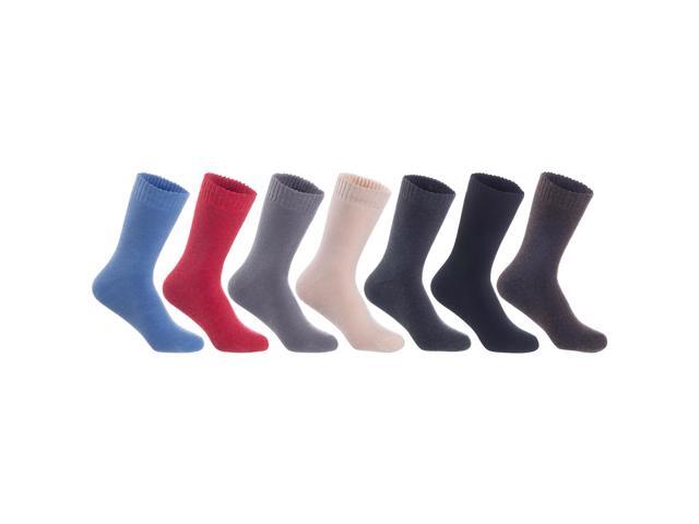 Lian LifeStyle Men's 8 Pairs Ultralight Breathable Wool Crew Socks. High Performance and Extra Comfortable LK0602 Size 6-9 (No Blue)