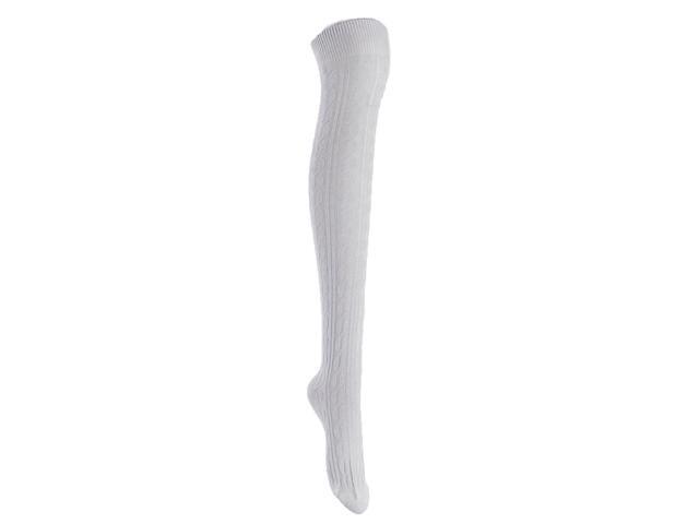 Lian LifeStyle Women's 3 Pairs Adorable Comfortable Soft Thigh High Over Knee High Cotton Socks Size 6-9 L1024(Random)