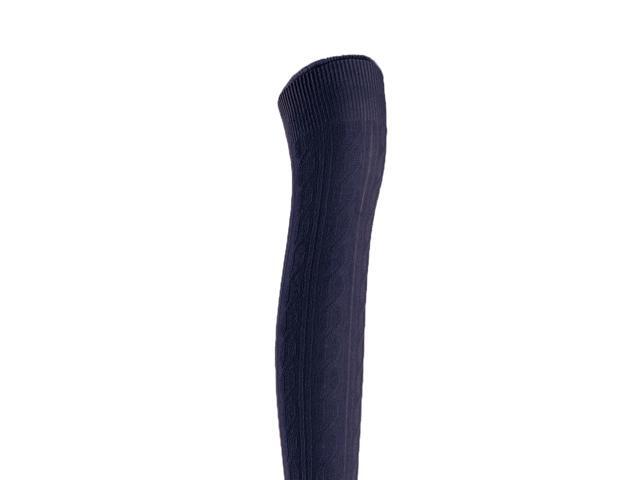 Lian LifeStyle Women's 5 Pairs Adorable Comfortable Soft Thigh High Over Knee High Cotton Socks Size 6-9 L1024 (Navy)