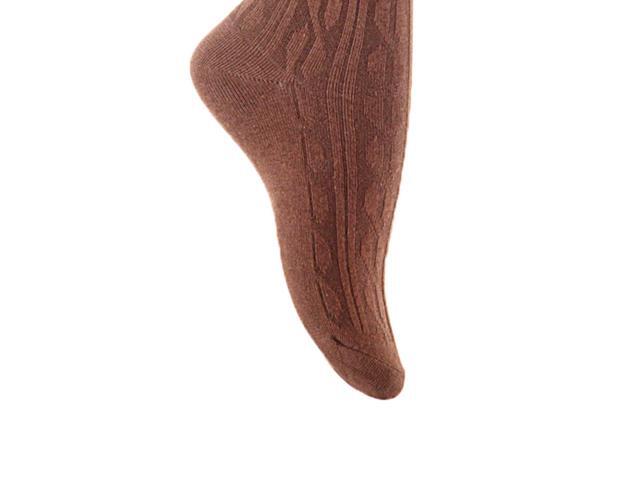 Lian LifeStyle Women's 5 Pairs Adorable Comfortable Soft Thigh High Over Knee High Cotton Socks Size 6-9 L1024 (Coffee)