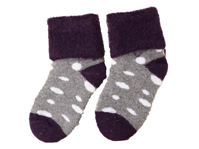 Lian LifeStyle 3 Pairs Children Cool & Fun Viscose Socks. Lightweight and Skin Friendly, Soft, Warm & Breathable (Dotted) Boy 1Y-3Y Random Color