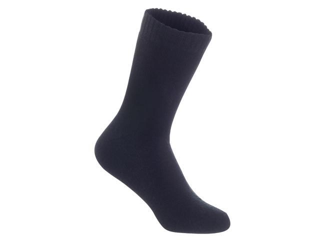 Lian LifeStyle Men's 6 Pairs Ultralight Breathable Wool Crew Socks. High Performance and Extra Comfortable LK0602 Size 6-9 (Black)