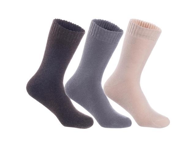 Lian LifeStyle Men's 3 Pairs Ultralight Breathable Wool Crew Socks. High Performance and Extra Comfortable LK0602 Size 6-9 (Coffee,Dark...