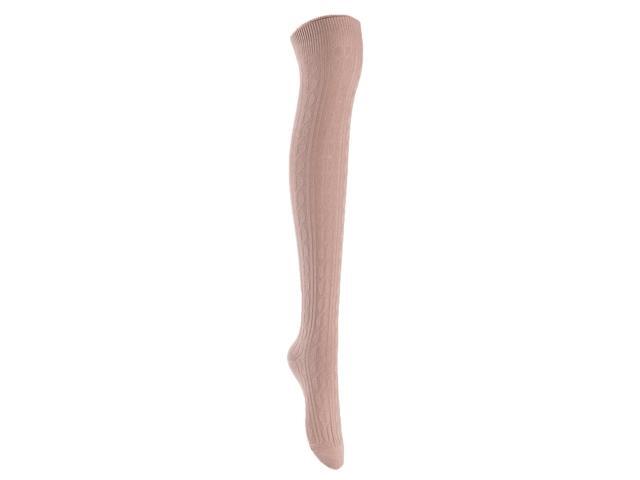 Lian LifeStyle Women's 5 Pairs Adorable Comfortable Soft Thigh High Over Knee High Cotton Socks Size 6-9 L1024(Coffee,Beige,Wine,DG,Grey)