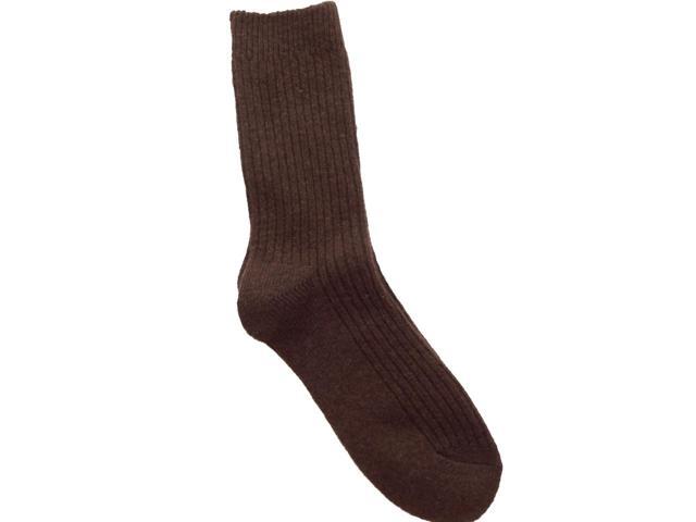 Lian LifeStyle Men's 1 Pair Ultralight Wool Crew Socks Breathable For All-Season & Weather FS03 Size 6-9(Brown)