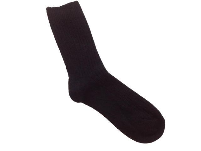 Lian LifeStyle Men's 1 Pair Ultralight Wool Crew Socks Breathable For All-Season & Weather FS03 Size 6-9(Black)