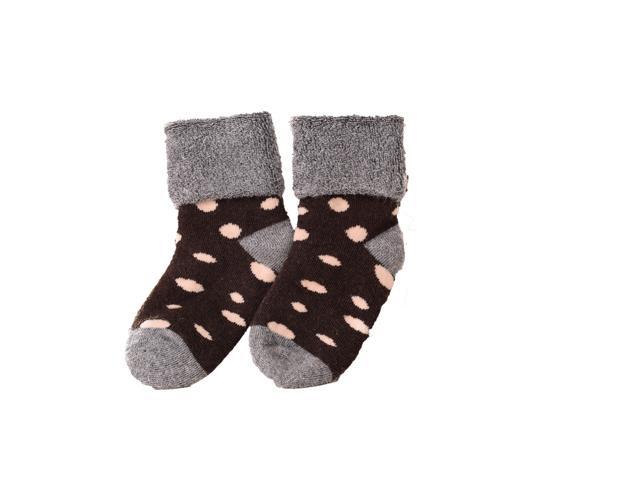 Lian LifeStyle 3 Pairs Children Cool & Fun Viscose Socks. Lightweight and Skin Friendly, Soft, Warm & Breathable (Dotted) Boy 1Y-3Y Random Color