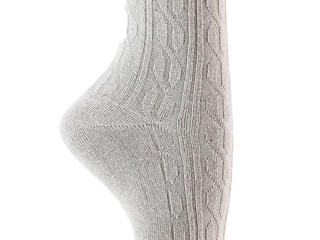Lian LifeStyle Women's 5 Pairs Adorable Comfortable Soft Thigh High Over Knee High Cotton Socks Size 6-9 L1024 (Light Grey)