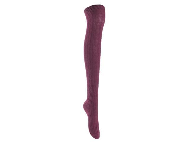 Lian LifeStyle Women's Teen Girl's 5 Pairs Adorable Comfortable Soft Thigh High Over Knee High Cotton Socks Size 6-9 L1024(Random)