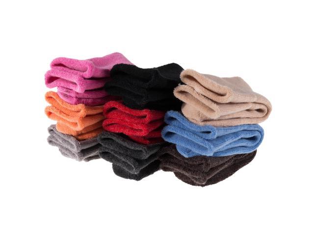 Lian LifeStyle Men's 6 Pairs Ultralight Breathable Wool Crew Socks. High Performance and Extra Comfortable LK0602 Size 6-9 (Assorted)
