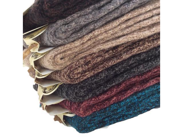 Lian LifeStyle Perfect Fit Women's 6 Pairs Wool Crew Socks For Healthy Feet. Cozy, Cute, and Comfortable Size 6-9 HR1613(Grey)
