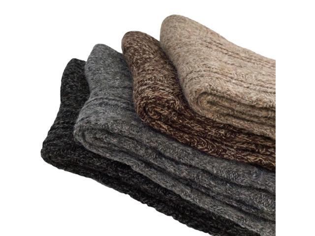 Lian LifeStyle Big Girl's Women's 6 Pairs Supersoft, Fuzzy and Cozy Wool Blend Crew Socks Suitable as an Active Wear HR1613 Size 6-9(Random Color...