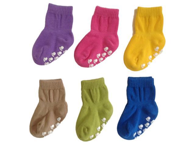 Meso Unisex Children 6 Pairs Premium Quality Apparel Cotton Crew Socks Non-Sweat Hip and Trendy Durable Kids Socks Size 3Y-5Y Random Color