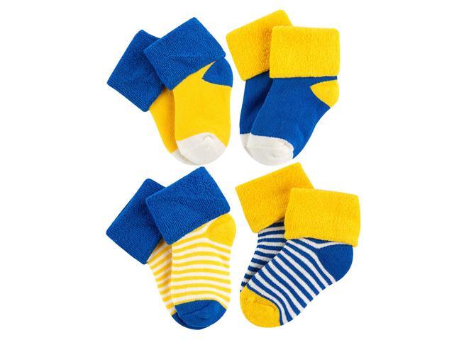 Lian LifeStyle Cute Baby Boy's 4 PairsCotton Crew Socks Comfortable, fancy and Healthy ZM04 Size 6 Month-12 Month