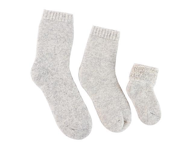 Lian LifeStyle Perfect Fit Women's 4 Pairs Wool Crew Socks For Healthy Feet. Cozy, Cute, and Comfortable LK1602 Size 6-9 (Grey)