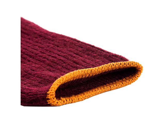 Lian LifeStyle Perfect Fit, Cozy, and Cute Women's 4 Pairs Wool Crew Socks With a Wide Range of Colors and Style LHR1612 (Wine)