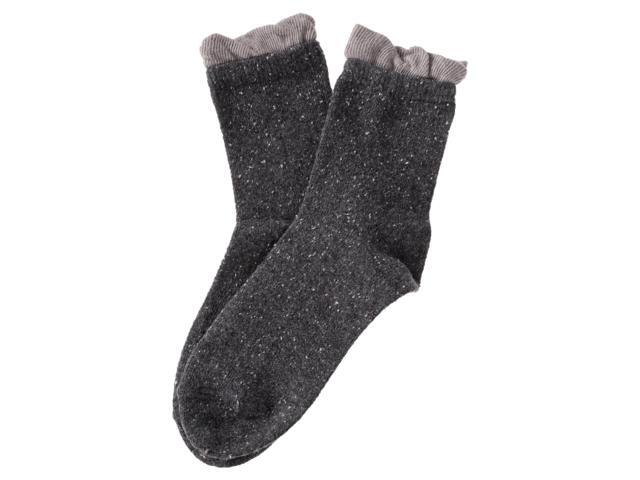 Lian LifeStyle 4 Pairs Attractive Women's Mid Calf Cotton Crew Socks with Super High Quality Fibers HR158141 Size 6-9 4 Color