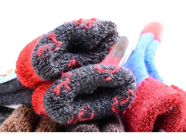 Lian LifeStyle Soft, Fantastic, Adorable And Super Comfortable Children's 6 Pairs Wool Crew Socks Love Hearts Boy 0Y-1Y Random Color
