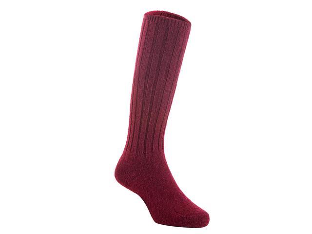 Lian LifeStyle Fascinating Children's 1 Pair Knee High Wool Blend Boot Socks Resistant, Comfortable and Health Focused Size S(0-2Y)-(Wine)