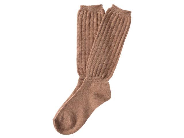 Lian LifeStyle Gorgeous, Comfortable and Cozy Big Girl's Women's 5 Pairs Wool Blend Socks For Daily Use HR1764 Size 6-9(Cream,Coffee,Camel,Grey,Black)