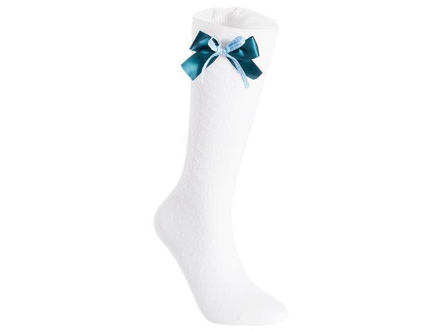 Lian LifeStyle 2 Pairs Cute Knee High Cotton Socks for Girls. Breathable & Warm Great Party Gift Idea for any Holiday CM01 Size (3Y-6Y)