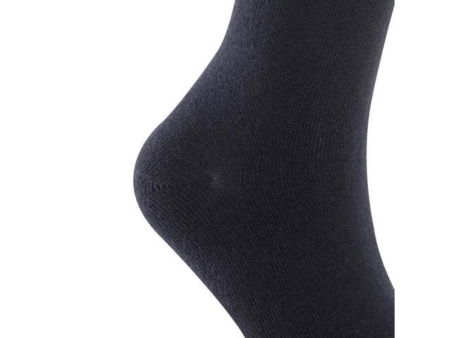 Lian LifeStyle Charming, Durable, Cozy and Fancy Children's 4 Pairs Knee Length Cotton Socks With a Wide Range of Colors JH0116 Size M(9Y-12Y)Black