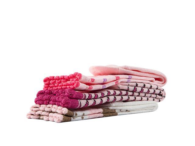 Lian LifeStyle Durable & Top Quality Baby Girl's 3 Pair Cotton Socks Lightweight & Effective Crew Socks- Sweat Absorbent ZM05 Size 1Y-3Y