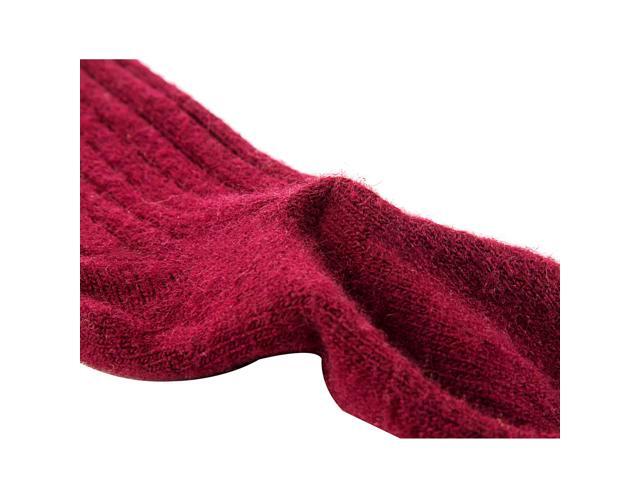 Lian LifeStyle Fascinating Children's 1 Pair Knee High Wool Blend Boot Socks Resistant, Comfortable and Health Focused Size S(0-2Y)-(Wine)