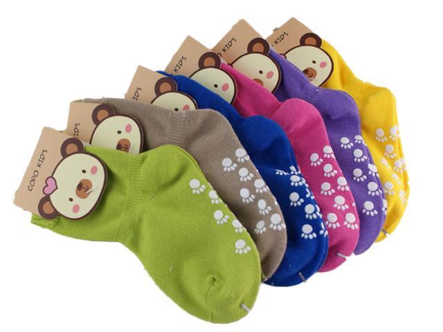 Lian LifeStyle Baby Girl's 6 Pairs Cotton Crew Socks Super Soft, Tender, And Fun Size 0Y-2Y Multi Color
