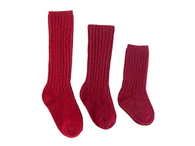 Lian LifeStyle Fascinating Children's 1 Pair Knee High Wool Blend Boot Socks Resistant, Comfortable and Health Focused Size M(2-4Y)-(Brown)