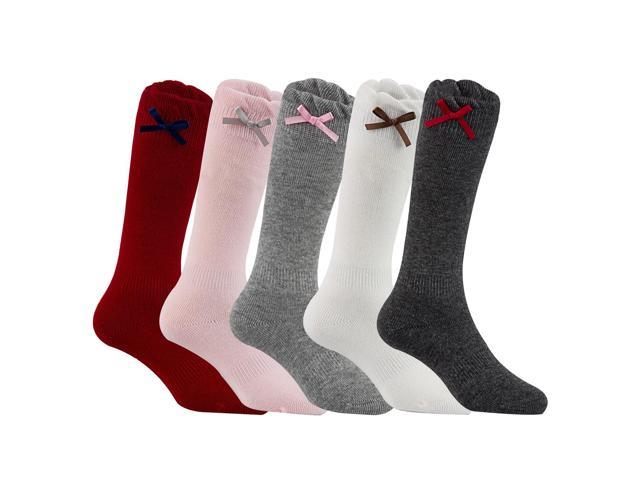 Photos - Other Jewellery Lian LifeStyle 5 Pairs Cute Knee High Cotton Socks for Girls. Breathable,