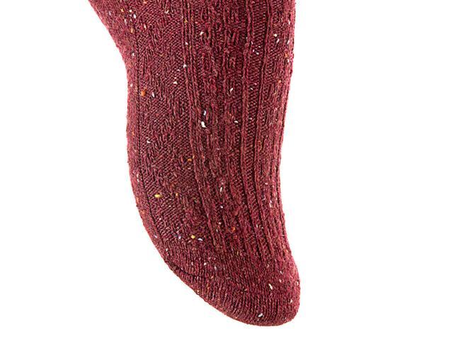 Lian LifeStyle Exceptional Women's 3 Pairs High Crew Knee High Wool Boots Socks Non-Slip, Cozy and Cool Size 6-9 HR1412 (Wine)