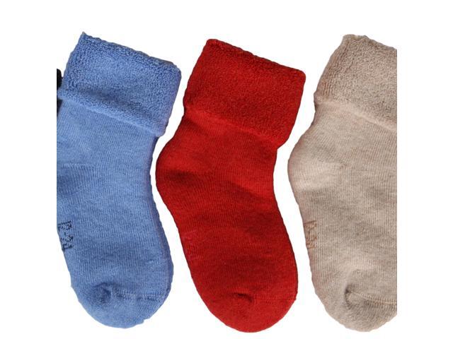 Lian LifeStyle Fantastic Children's 4 Pairs Wool Blend Crew Socks Super Comfortable, Adorable and Durable Size (S) 0M-6M